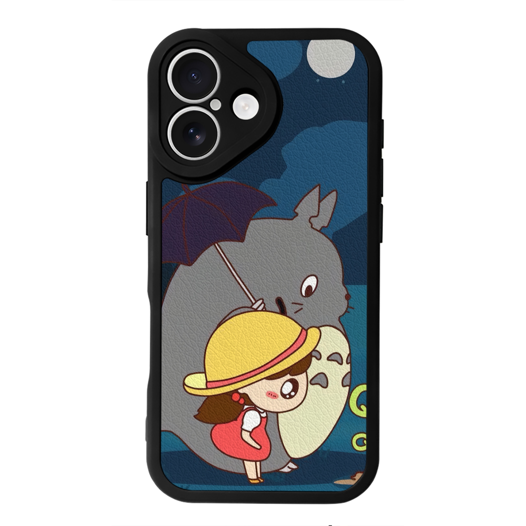 となりのトトロ 草壁メイ 草壁サツキ My Neighbor Totoro Satsuki Kusakabe Mei Kusakabe 【iPhone 16シリーズ対応】シリコンスマホケース（レザー調） 材質：シリコン